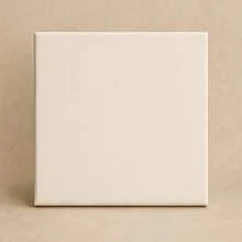 Tela de algodao simples 20x20 esticada com grampo lateral para criacao livre decoracao moderna e exploracao artistica em espacos compactos ou amplos - Branco - Visão 2