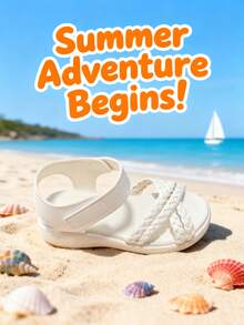 新款儿童凉鞋！白色编织软底凉鞋，儿童运动凉鞋，透气防滑，夏季热销单品！ - 白色 - 查看 5