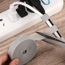 6 Rolls 100cm Reusable Nylon Hook And Loop Fastener Tape, For Cable Management And Organization - Multicolor - View 2