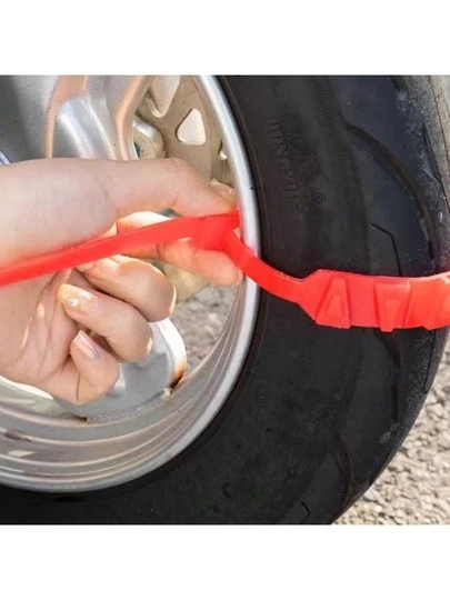 50pcs Motorcycle Anti-Slip Chains, Electric Bike Tire Protection Chains, Bicycle Tire Anti-Skid Straps, Suitable For Winter Snow, Sandy Roads, Slippery Sections And Other Scenarios