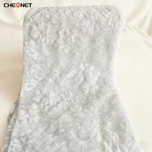 CHEONET-Eyelash Lace Wide Lace Trim Floral Pattern Lace Fabric For Sewing, Dress, Garment Decorating, DIY Materials - Multicolor - View 3