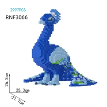 5000片孔雀积木玩具，DIY装饰，家居装饰，适合14岁以上人群的节日礼物，ABS材质，是圣诞节和万圣节的理想礼物，节日装饰，圣诞装饰，营造节日氛围，装饰展示，创意设计，经久耐用，大型结构，组装套件，收藏展示，游戏玩家 - 彩色 - 查看 10