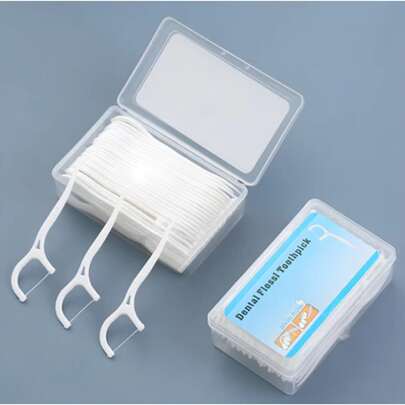 Kit Fio Dental Picks Palitos Dentes Vara Dente Escova De Limpeza Interdental Pick Oral Higiene Cuidado Ultrafino Arqueado