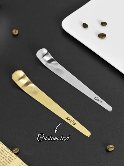 Stainless Steel Creative Curved Metal Mixing Spoon, Suitable For Coffee, Milkshakes, Smoothies, Cocktails, Juices, Desserts, Durable And Portable, Ideal For Home, Bar, Cafe Use, Also A Great Easter Gift