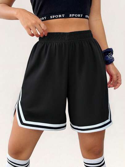 1 st. flickor och tonåringar lösa, casual, enfärgade, andningsbara, atletiska bermudashorts, sommar