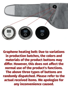 1条经典灰色石墨烯加热腰带，二合一设计，USB供电移动加热垫，3档温度设置，柔软天鹅绒材质，智能温控器，可加热腰部和手部，便携易用，适合办公室和家庭使用，是送给女友/父母/朋友的理想圣诞节/万圣节/生日礼物，也适合作为保暖、闺蜜节、送给小狗、狂欢节、春夏礼物、伴娘礼物、房间/卧室装饰、海滩、旅行、男女皆宜、度假礼物。 - 彩色 - 查看 10