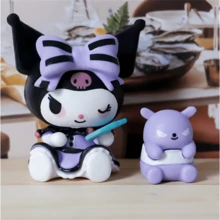 Sanrio 6个三丽鸥酷洛米系列创意奖励盲盒礼盒，惊喜开箱趣味盲盒娃娃装饰可爱动漫模型生日礼物[手工制作，染色不均匀，有轻微瑕疵]