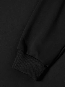 UK Subs Paris Party Official Sweatshirt | Unisex Sweatshirt, Black With Blue, White, And Red Graphic Design, Casual Round Neck Short Sleeve Shirt, Machine Washable, Casual Wear Sweatshirt, Punk Rock Fashion, Plus Size - Black - View 2