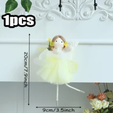 1pc-New Year Spring Lace Dress Flower Fairy Angel Pendant Decoration, DIY Decorative Pendant For Festival Parties, Suitable For Home, Bedroom, Living Room, Garden, Courtyard Tree Decoration, Wedding Decoration, New Year, Valentine's Day, Easter Decoration, Valentine's Day Gift, New Year Gift, Birthday Gift, Mother's Day Gift - Multicolor - View 11