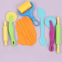 Kit de 6 peças coloridas para modelagem em argila - Inclui moldes de plástico em formato de animais + acessórios, cores sortidas, ideal para artesanato em argila, conjunto de moldes com temas de animais, flores e letras, ferramentas completas para modelagem manual.