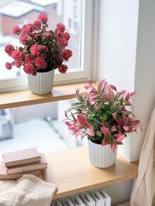 1件 22厘米-27.5厘米 新款人造花卉绿植森系秋季色彩塑料仿真花水草逼真植物装饰桌面盆栽套装 - 彩色 - 查看 8