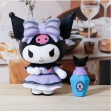 Sanrio 6个三丽鸥酷洛米系列创意奖励盲盒礼盒，惊喜开箱趣味盲盒娃娃装饰可爱动漫模型生日礼物[手工制作，染色不均匀，有轻微瑕疵]