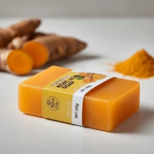 1 块/3 块手工香皂，含柠檬、生姜和木瓜，香薰精油，全身护肤 - 橘色 - 查看 10
