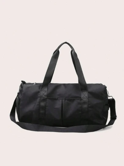 Bolsa de viaje redonda impermeable de 30L con bolsillos de separación húmeda/seca, compartimento para zapatos, adecuada para viajes cortos, viajes de negocios, deportes, gimnasio, natación, playa, camping, equipaje de mano, escapadas de fin de semana, útiles escolares