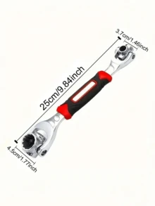 Universal Socket Wrench Set, Versatile Copper Sleeve, With 360-Degree Rotatable Dual-Head Multifunctional Manual Tool, Magnetic Wrench, Suitable For Automotive Repair And Home Use, Random Style - True Color - View 2