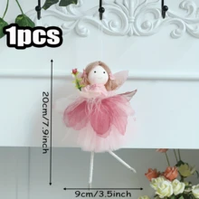 1pc-New Year Spring Lace Dress Flower Fairy Angel Pendant Decoration, DIY Decorative Pendant For Festival Parties, Suitable For Home, Bedroom, Living Room, Garden, Courtyard Tree Decoration, Wedding Decoration, New Year, Valentine's Day, Easter Decoration, Valentine's Day Gift, New Year Gift, Birthday Gift, Mother's Day Gift - Multicolor - View 7