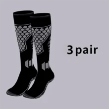 3 pares de calcetines de esquí unisex cálidos, adecuados para calcetines de compresión para pantorrilla de hombre, calcetines de esquí, calcetines de invierno hasta la rodilla, calcetines de compresión hasta la rodilla, calcetines para pantorrilla, que proporcionan un soporte óptimo para esquiar, correr, viajar, deportes y senderismo - Multicolor - Ver 7