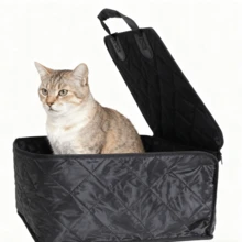 1pc Foldable Waterproof & Dirt-Resistant Pet Car Seat Cover, Universal For All Seasons