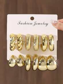 12 Pieces Of CCB Jewelry Earrings