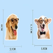 Waterproof Vinyl Dog Stickers, 50pcs Set – Durable, Cute & Funny Self-Adhesive Decals For Laptops & Water Bottles - Multicolor - View 2