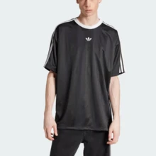 Adidas Adicolor Series Ss25 Jacquard Jersey Round Neck Fashion Soft Pullover Short Sleeve T-Shirt Black Tops Men - 彩色 - 查看 3