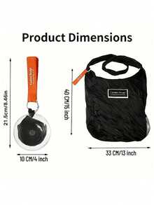 1个可折叠可重复使用购物袋，便携式杂货袋，食品收纳袋，整理袋，旅行袋，多用途手提袋 - 彩色 - 查看 10