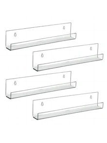 Clear Acrylic Record Holder - Wall Mounted Album Shelf And Display Rack For Record Collectors - Home Decor Organizer For Living Room And Bathroom Fall Home Decor Room Decor - Transparent - View 2