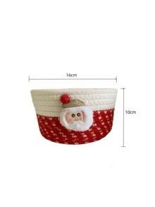 1pc Desktop Storage Basket, Christmas Decor Storage Basket, Small Items Organizer Box For Keys, Remote Controls, Suitable As Christmas Gift