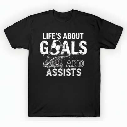 Cool Net Soccer Goal Ball Life's Is About Goals And Assists T-Shirt unisex de la de algodón puro de alta densidad de 220 g. C-AmiS-eta activa para mujer de - AL-Godón C-AmiS-eta 10140 % aL-Godón que se A-DAPTA a tu día Apto para todo tipo de perS-onas, ya sean mujeres o hombres Tejido duradero de alta C-Alidad apto para todas las estaciones, suave al tacto pero diseñado para durar Tops transpirables Conjuntos de otoño para mujer Conjuntos de vaC-Aciones para mujer Disfraz de Halloween para mujer