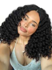 14 Inch Deep Wave Wig Short Body Wave Bob Wig For Women Synthetic Hair Omber Brown Bob Wig Natural Looking Curly Hair Wigs Brown Short Wavy Wigs Deep Wave BOB Wig Synthetic Daily Life Use Wigs - Nhiều màu - Xem 15