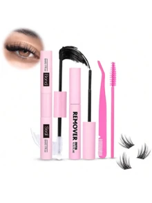 DIY Eyelash Extension Kit, Eyelash Extension Tool Set, D-Curl Eyelash Extension Tool Kit, 20D/30D 240pcs Black Single Lash Cluster, 9-16mm Mixed Eyelash Cluster For Home DIY, D-Curl Eyelashes, Thick Eyelash Cluster With Adhesive And Sealant, Home Eyelash Extension Tools - Black - View 10