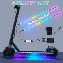 19.68-Inch/50cm LED Bicycle Decorative Light, Suitable For Night Riding, USB Powered, RGB Mode Effects, Suitable For Men's, Women's Or Children's Scooters. (2-In-1) - 1tow2-rGB - View 3
