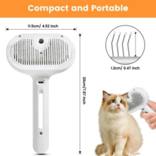 3-In-1 Cat Steam Brush, Pet Steam Brush Suitable For Long & Short Hair Cats & Dogs, Pet Deshedding Spray Brush For Small Animals Shedding & Grooming, With Release Button Water Mist Spray Brush - Multicolor - View 6