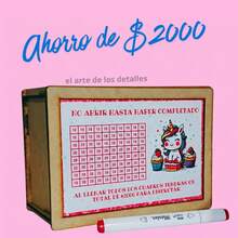 1 PIEZA HUCHA DE MDF, TEMÁTICA DE UNICORNIO, PLAN DE AHORRO FAMILIAR PARA NIÑAS Y NIÑOS, CAJA DE AHORRO PARA MONEDAS Y BILLETES  CAJA ARMADO FÁCIL - Multicolor - Ver 6