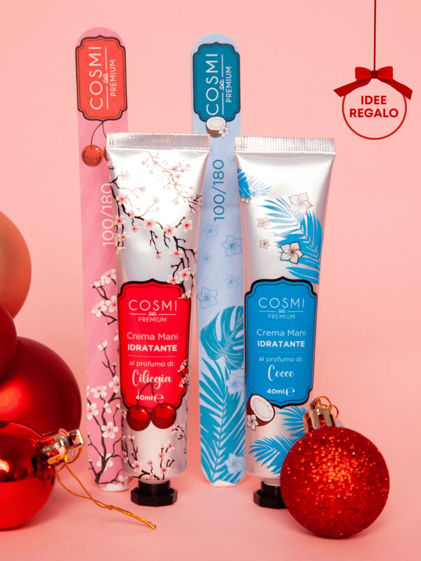 COSMI MILANO SET CREME MANI 30ML+ LIMA UNGHIE, 2 PROFUMI : 1 AL PROFUMO DIYEZZI, 2 AL PROFUMO DI CILIEGIA - AROMA DI YEZZI BLU 2X30ML - Visualizzare 1