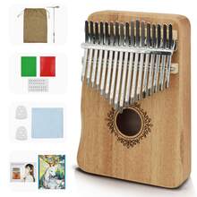 Easy To Learn Kalimba Piano Starter Kit - 17 Key Thumb Piano For All Age, All-In-One Set With Study Guide & Tuning Hammer, Beautiful Sounding Wood Instrument - 10 Different Style - Butterfly Love Flower-b - View 2