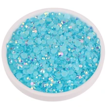 2MM-6MM, 5 Sizes Mix, 2000pcs/Pack, Jelly Candy AB Colors Glue On Round Flatback Rhinestones Gems Beads DIY Stones Diamond Design Accessories Glitter Manicure Decal Decorations For Phone Cover,Clothes,Bag,Shoes, Handicraft Products.