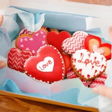 Juego de 5 cortadores de galletas con forma de corazón, cortadores de galletas pequeños de acero inoxidable, para hornear galletas, fondant, verduras y frutas con forma de amor, adecuados para el Día de San Valentín, bodas y fiestas de cumpleaños - Plateado - Ver 8