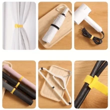 6 Rolls 100cm Reusable Nylon Hook And Loop Fastener Tape, For Cable Management And Organization - Multicolor - View 5