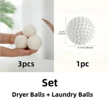 6pcs Wool Dryer Balls & Reusable | Reduce Wrinkles & Static | Laundry Essentials - Multicolor - View 16