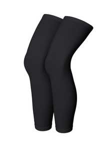 1 Pair Full Leg Compression Sleeves, Compression Long Knee Sleeves Suitable For Men And Women Running, Basketball, Soccer (White And Black), Fishing