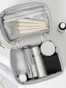 1 geantă de machiaj multifuncțională pentru călătorii, geantă cosmetică de mare capacitate, geantă de toaletă, organizator pentru îngrijirea pielii, esențială pentru călătorii, croazieră, cămin, cadou pentru domnișoare de onoare, Ziua Mamei, ziua de naștere