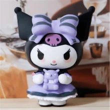 Sanrio 6个三丽鸥酷洛米系列创意奖励盲盒礼盒，惊喜开箱趣味盲盒娃娃装饰可爱动漫模型生日礼物[手工制作，染色不均匀，有轻微瑕疵]