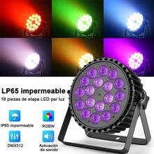 Luces Led Stage Par 18 X 18 W Rgbwa+uv 6 En 1 A Todo Color P - Tipo de Enchufe B USA (110-127V) - Ver 6