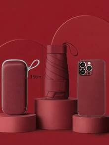 Black Windproof And Waterproof Folding Umbrella, Suitable For Business People's Travel, Sturdy Windproof Travel Umbrella, Aluminum Umbrella Pole, Black, Lightweight, Strong Ultraviolet, Foldable, Compact, Portable, Rainproof, Sunscreen.