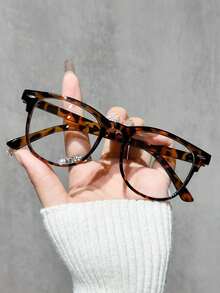 1/3pcs Retro Lightweight Fashion Glasses Set - Fashionable Full Frame Blue Ray Blocking Glasses - Multicolor - View 3