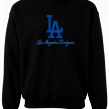 ChristmasMay Include A Gray Sweatshirt With A  LA Dodgers Logo And The Text (2)Loose And Comfortablewinter Clothes For Men - Black - View 10