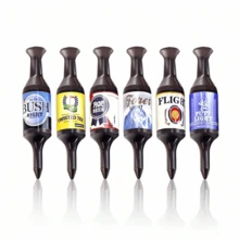 1/6Pcs Beer Bottle Shaped Golf Tees, Virtually Unbreakable & Plastic Golf Tees, Golf Gifts For Men & Women, Novelty Gift For Bachelor/Bachelorette Parties, Exclusive For Golfers,Christmas Present(Random Colors And Styles)