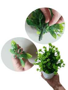 人造植物盆栽家居装饰、点缀景观、情人节、礼物 - 綠色 - 查看 5