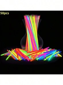200支升级版炫彩荧光棒，派对荧光棒，适用于派对庆典、高品质辅助荧光棒、彩色婚礼荧光棒，可持续发光8-12小时，适用于招待会、音乐会、酒吧、夜总会、灯光派对等场合（数量为荧光棒+连接端口） - 彩色 - 查看 13